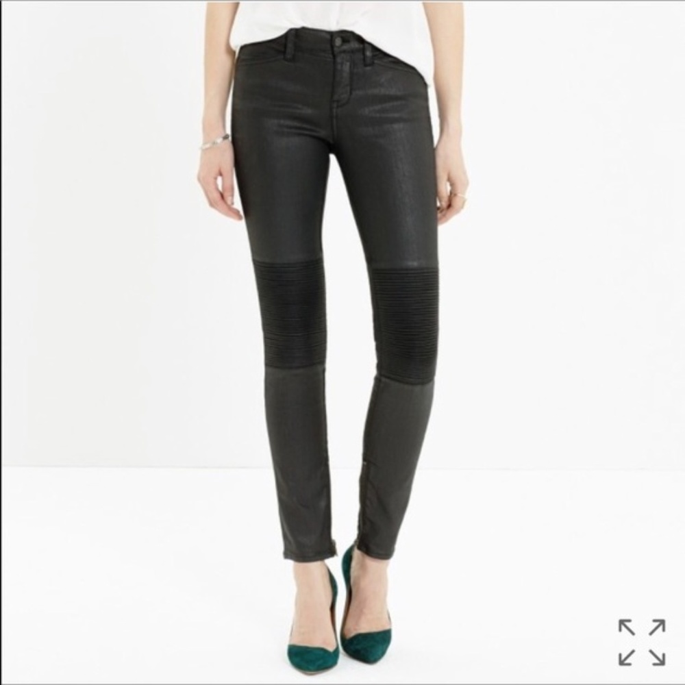 Madewell Skinny Skinny Zip ankle racetrack pants
